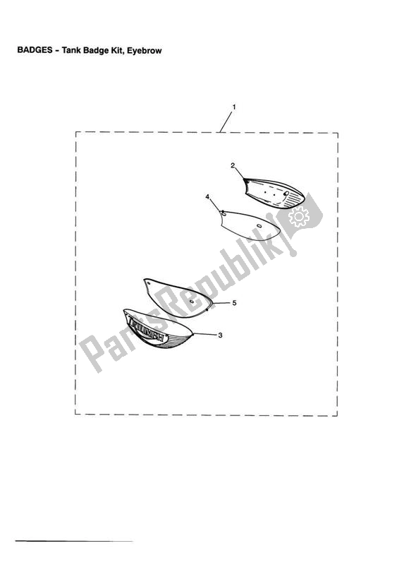 All parts for the Eyebrow Tank Badge Kit of the Triumph America Carburettor 790 2002 - 2007